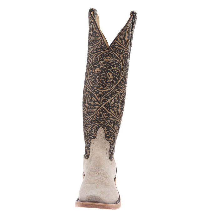 Anderson Bean Women's NRS Ride Ready Natural Marsh Vamp 15in Blacked Tooled Top