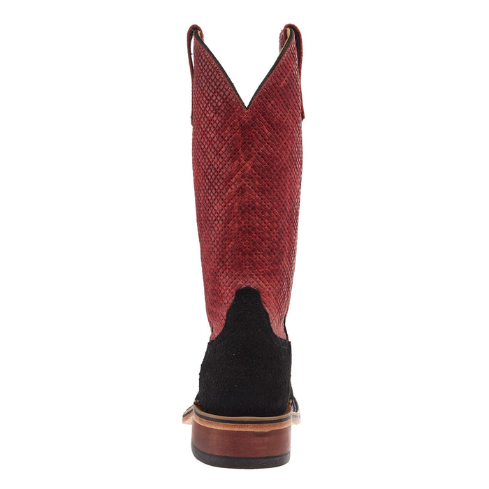 Anderson Bean Womens AB Wyoming Reversed Vamp 12in. Red Argentina Top Cowgirl Boots