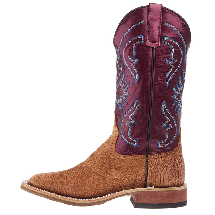 Anderson Bean Men`s Ride Ready Peanut Poseidon Vamp 13in Sangria Kidskin Lustre Top Boot