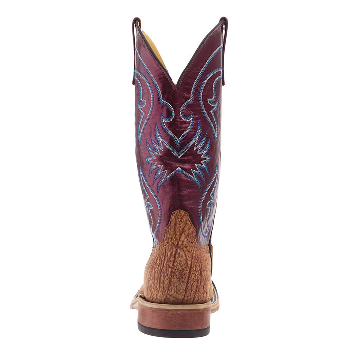 Anderson Bean Men`s Ride Ready Peanut Poseidon Vamp 13in Sangria Kidskin Lustre Top Boot