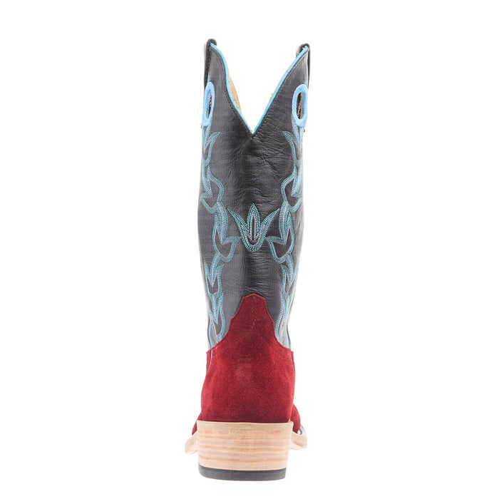 Anderson Bean Men's Ride Ready Red Hot Waxy Kudu Roughout Vamp 13in Black Glove Top Boot