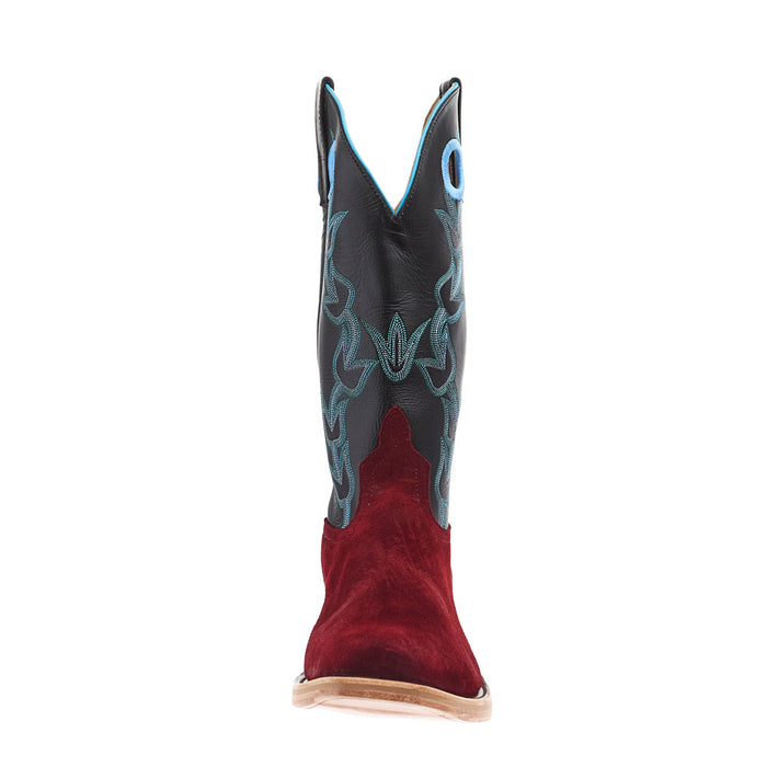 Anderson Bean Men's Ride Ready Red Hot Waxy Kudu Roughout Vamp 13in Black Glove Top Boot