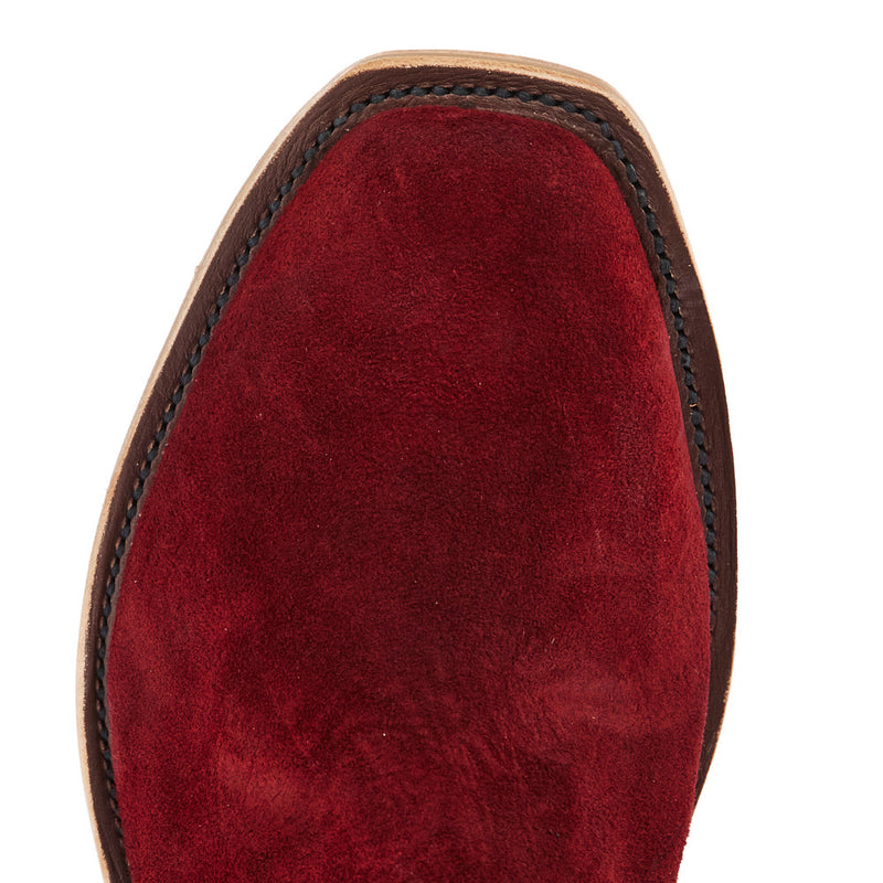 Anderson Bean Men's Ride Ready Red Hot Waxy Kudu Roughout Vamp 13in Black Glove Top Boot