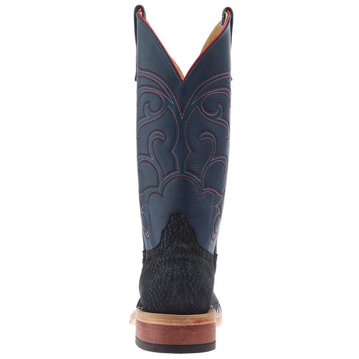 Anderson Bean Men`s Ride Ready Grey Carpincho Vamp 13in Navy Waxy Kansas Top Boot