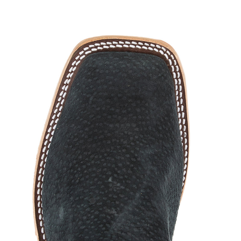 Anderson Bean Men`s Ride Ready Grey Carpincho Vamp 13in Navy Waxy Kansas Top Boot