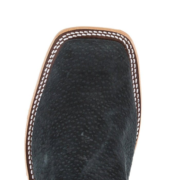 Anderson Bean Men`s Ride Ready Grey Carpincho Vamp 13in Navy Waxy Kansas Top Boot