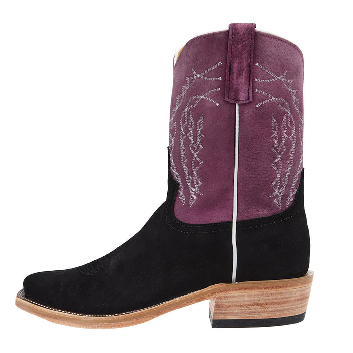 Anderson Bean Men`s Ride Ready Black Chap Suede Vamp 10in Sangria Sinsation Top Boot