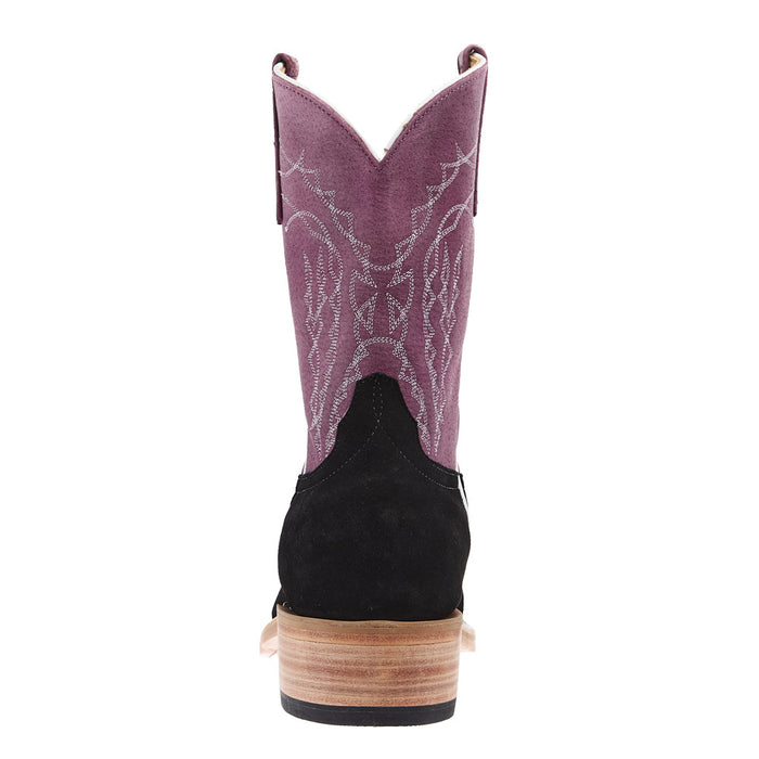 Anderson Bean Men`s Ride Ready Black Chap Suede Vamp 10in Sangria Sinsation Top Boot