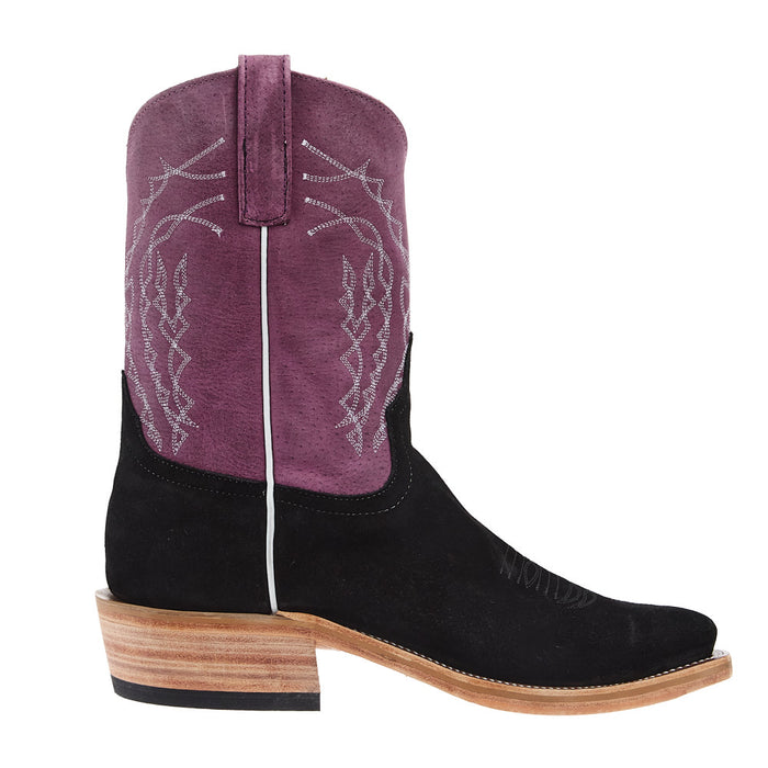 Anderson Bean Men`s Ride Ready Black Chap Suede Vamp 10in Sangria Sinsation Top Boot