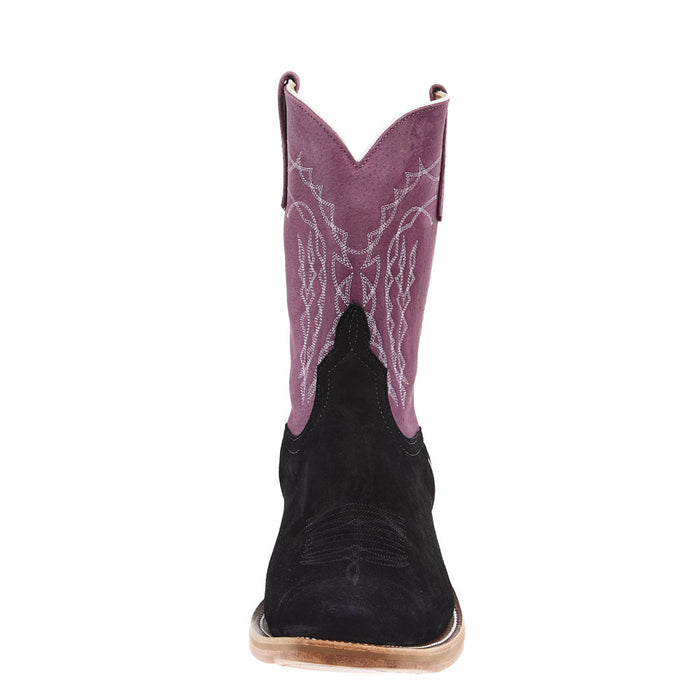 Anderson Bean Men`s Ride Ready Black Chap Suede Vamp 10in Sangria Sinsation Top Boot