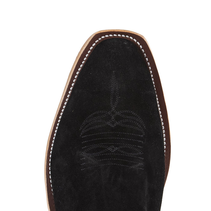 Anderson Bean Men`s Ride Ready Black Chap Suede Vamp 10in Sangria Sinsation Top Boot