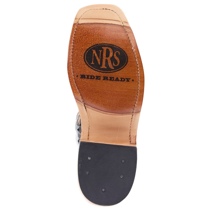 Anderson Bean Women`s Ride Ready Black Full Quill Ostrich 13In Green Velvet Kidskin Lustre Top Boot