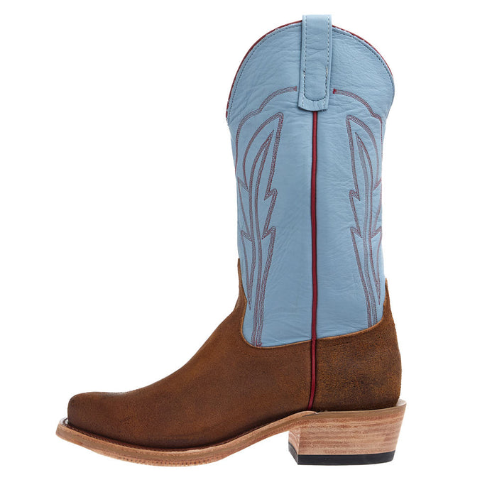 Anderson Bean Men's Ride Ready Brackish Waxout Yak Vamp 13In Powder Blue Gelato Top Boot
