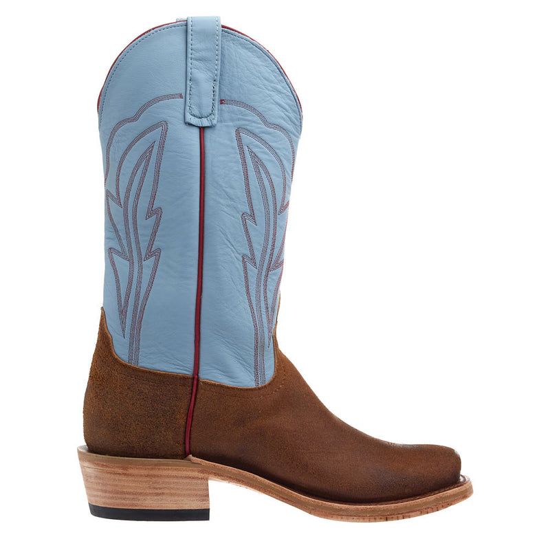 Anderson Bean Men's Ride Ready Brackish Waxout Yak Vamp 13In Powder Blue Gelato Top Boot
