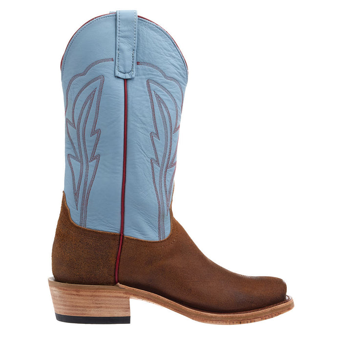 Anderson Bean Men's Ride Ready Brackish Waxout Yak Vamp 13In Powder Blue Gelato Top Boot