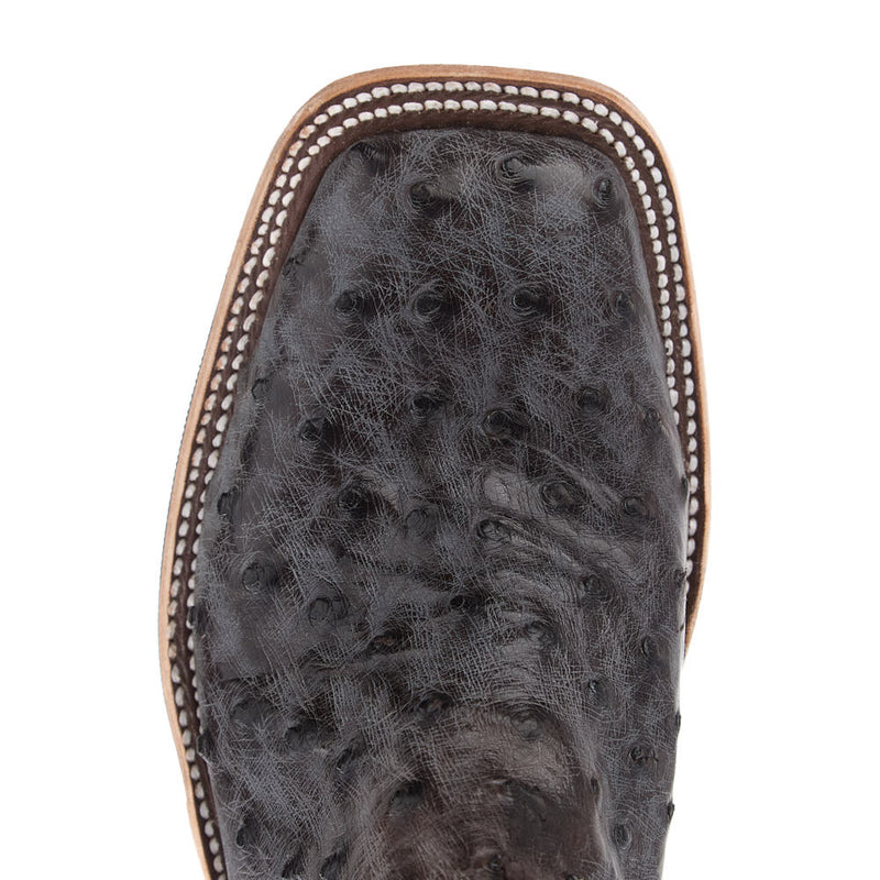 Anderson Bean Men's Nicotine Full Quill Ostrich Vamp 13in Blue Top Boot