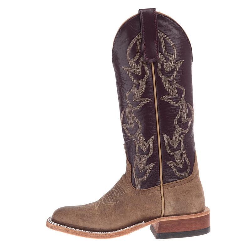 Anderson Bean Women's Sand Angry ElK Vamp 13in Permanganate Kidskin Top Boot