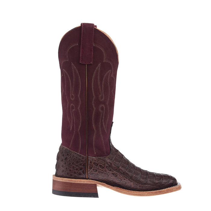 Anderson Bean Women's Brown Lux Caiman Vamp 13in Matador Kidskin Top