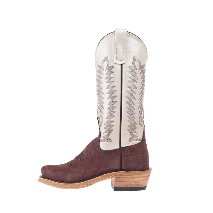 Anderson Bean Women's Ride Ready Burgundy Boar Vamp 13In Shell Kidskin Lustre Top Boot