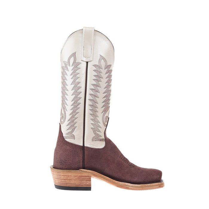 Anderson Bean Women's Ride Ready Burgundy Boar Vamp 13In Shell Kidskin Lustre Top Boot