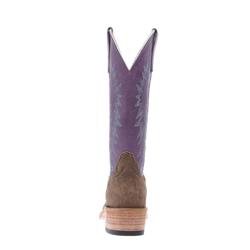 Anderson Bean Women's Ride Ready Eastwood Camel 13In Violet Buffamonte Top Boot