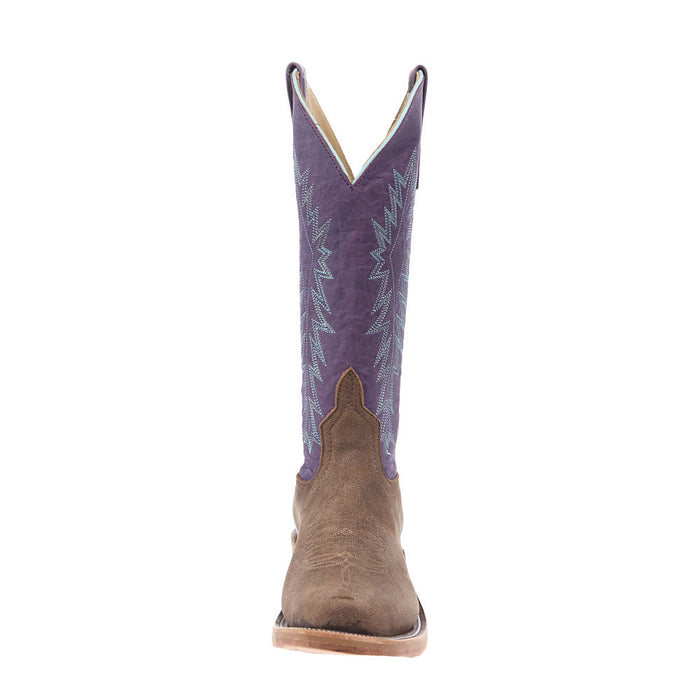 Anderson Bean Women's Ride Ready Eastwood Camel 13In Violet Buffamonte Top Boot