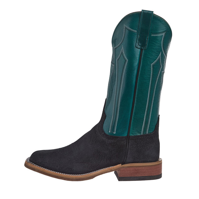 Anderson Bean Men's Ride Ready Black Carpincho Vamp 13in Turquoise Calfieno Top
