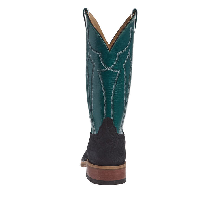 Anderson Bean Men's Ride Ready Black Carpincho Vamp 13in Turquoise Calfieno Top