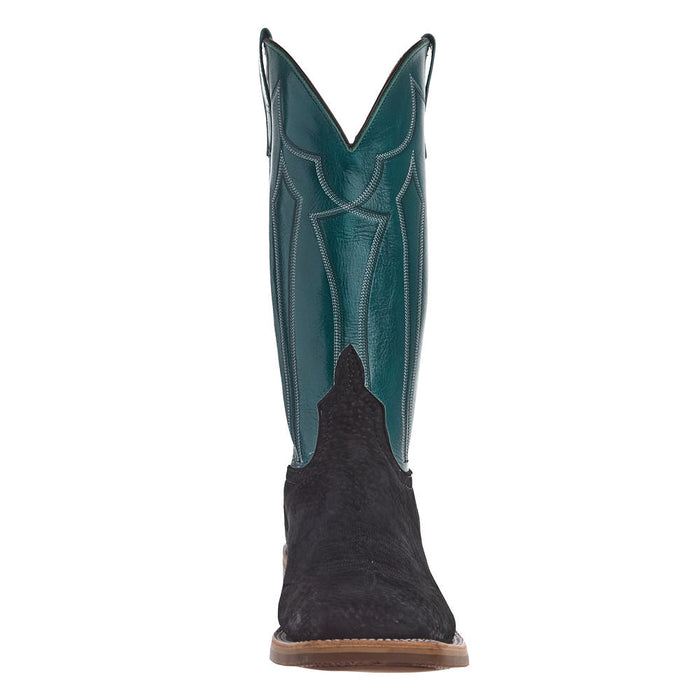 Anderson Bean Men's Ride Ready Black Carpincho Vamp 13in Turquoise Calfieno Top