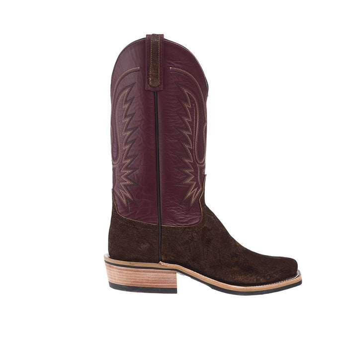 Anderson Bean Men's Ride Ready Chocolate Hippo Vamp 13in Burgundy Glove Top