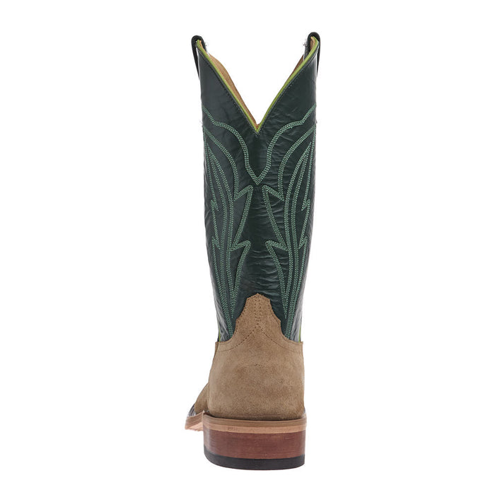Anderson Bean Men's Ride Ready Tan Crazy horse Roughout Vamp 13in Green Glove Top
