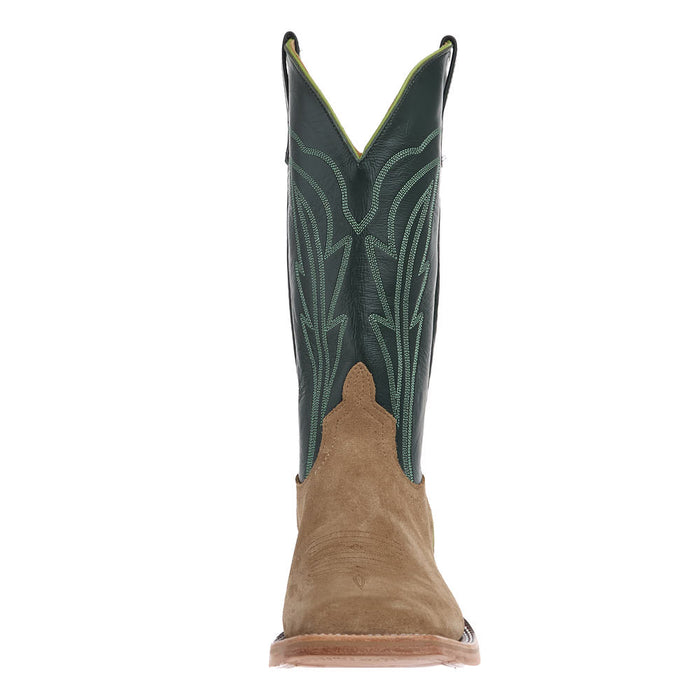 Anderson Bean Men's Ride Ready Tan Crazy horse Roughout Vamp 13in Green Glove Top
