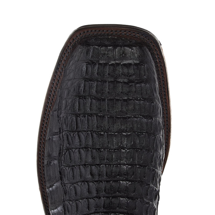 Anderson Bean Men's Ride Ready Lite Black Lux Caiman Vamp 12in Gunmetal Kidskin Top