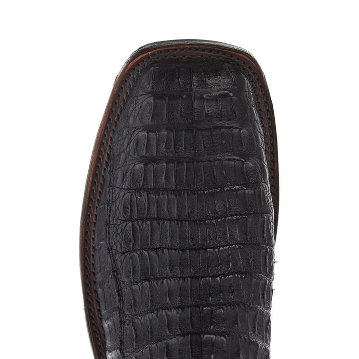 Anderson Bean Women's Ride Ready Black Lux 3 Piece Caiman Vamp 12in Riviera Petrol Mad Dog Top