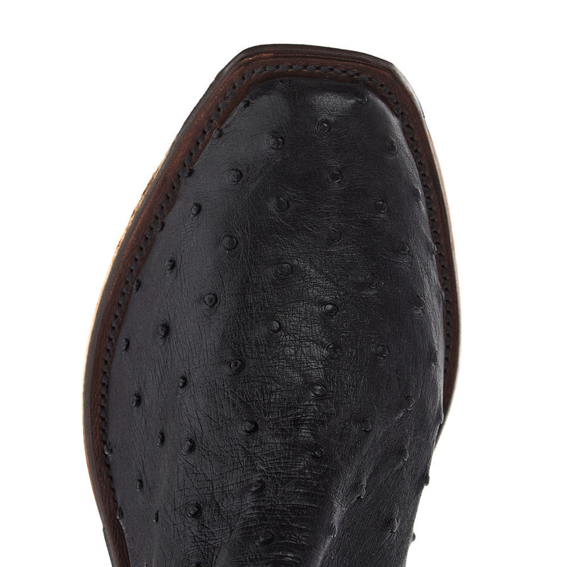 Anderson Bean Men's Ride Ready Lite Black Full Quill Ostrich Vamp 11in Midnight Navy Embosed Top
