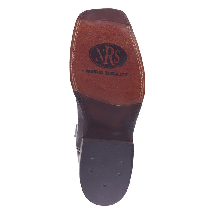 Anderson Bean Men's NRS Ride Ready Lite Chocolate Aniline Vamp 11in Black Kidskin Lustre Top