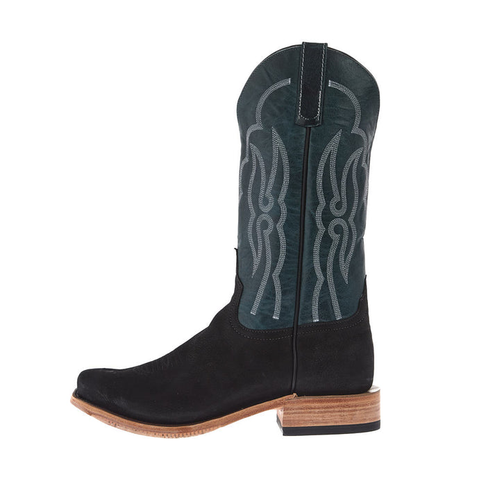 Anderson Bean Men's Ride Ready Lite Black Suave Goat Vamp 13in Teal Fainting Goat Top