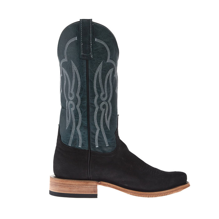 Anderson Bean Men's Ride Ready Lite Black Suave Goat Vamp 13in Teal Fainting Goat Top