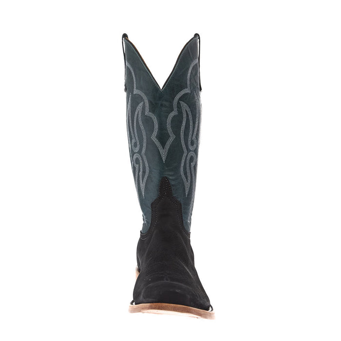 Anderson Bean Men's Ride Ready Lite Black Suave Goat Vamp 13in Teal Fainting Goat Top