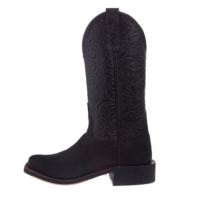 Anderson Bean Women's NRS Ride Ready Lite Black Suave Goat Vamp 12in Black Embossed Top