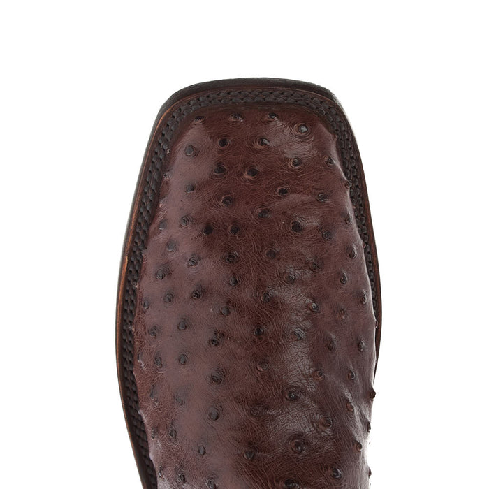 Anderson Bean Women's Ride Ready Kango Tabac Full Quill Ostrich Vamp 12in Sangria Lustre Top Boot