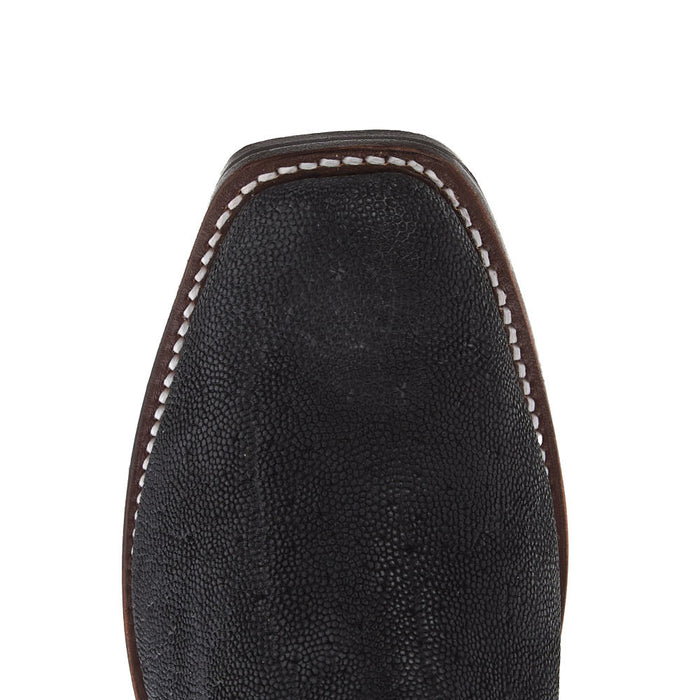 Anderson Bean Women's Ride Ready Black Elephant Vamp 12in Violet Buffamonte Top Boot