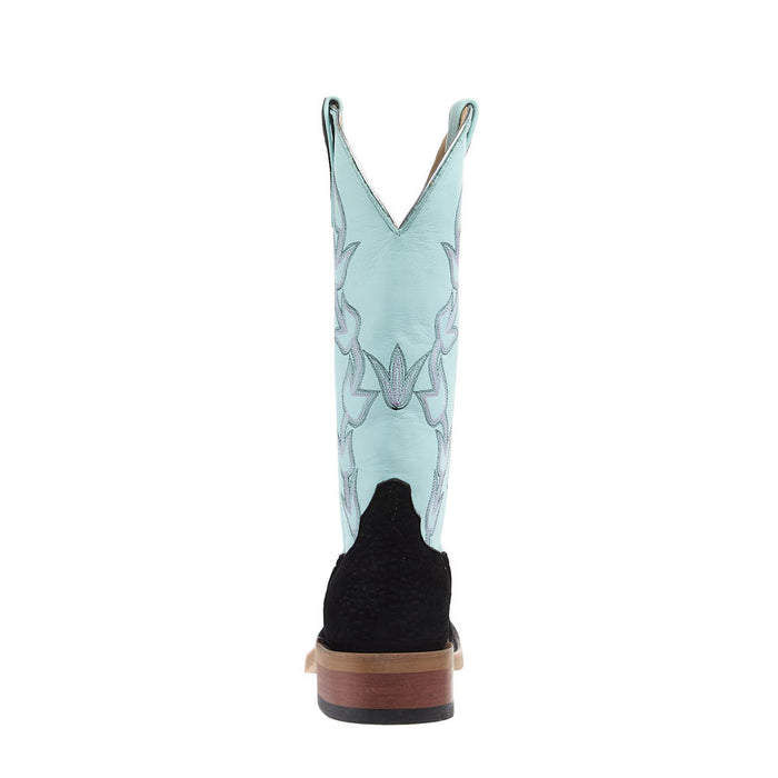 Anderson Bean Women's Ride Ready Black Carpincho Vamp 13in Cool Gelato Top Boot