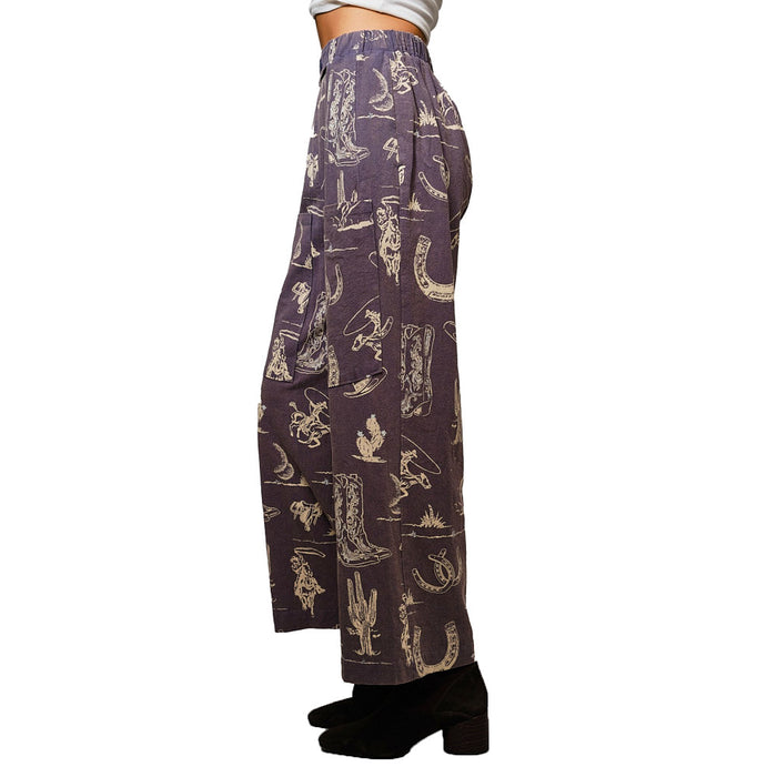 Blue B Women's Navy Western Motif Pants
