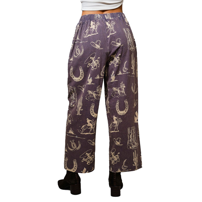 Blue B Women's Navy Western Motif Pants