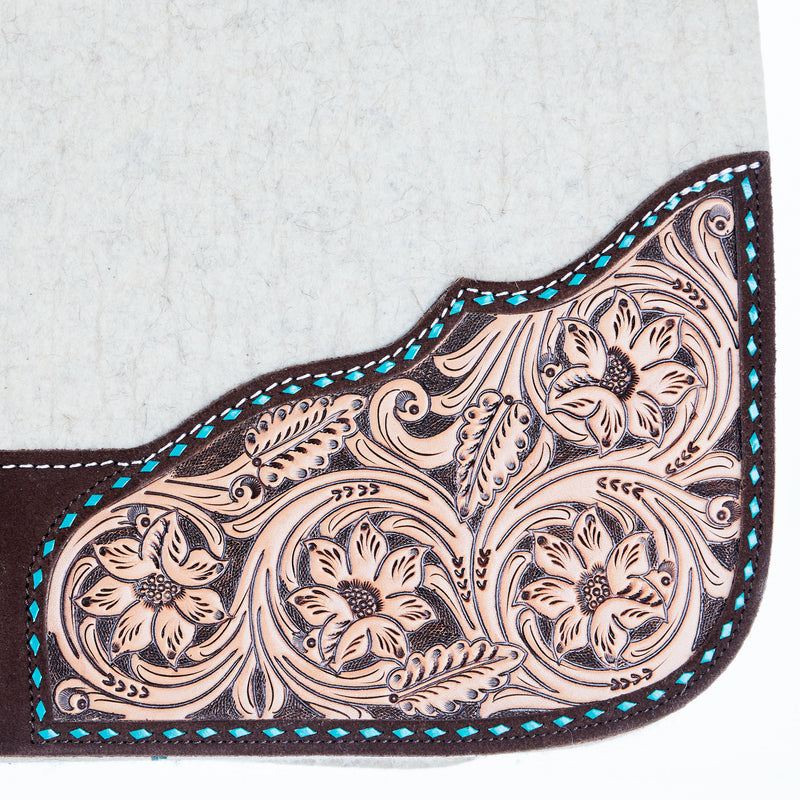 Reinsman 3/4 Inch Limited Edition Apex Arizona Turquoise Contour Felt Saddle Pad