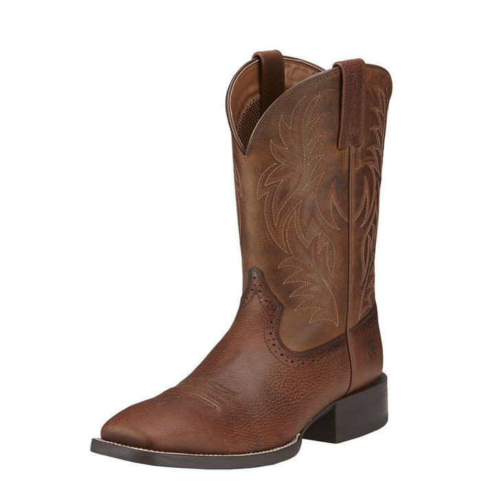Men's Sport Western Fiddle Brown Cowboy Boots