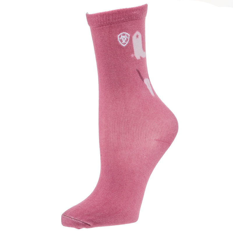 Ariat Kid`s Horse Love 2 Pack Classic Crew Socks