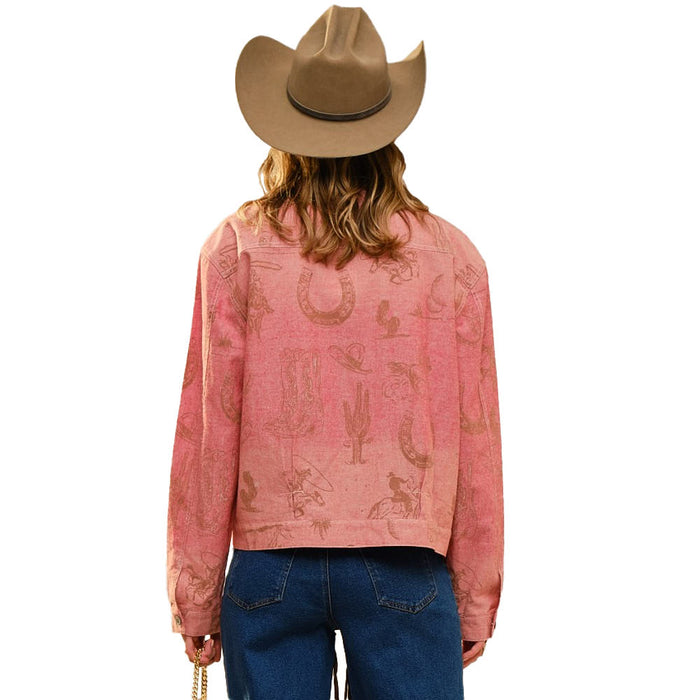 Blue B Women's Washed Pink Jacket