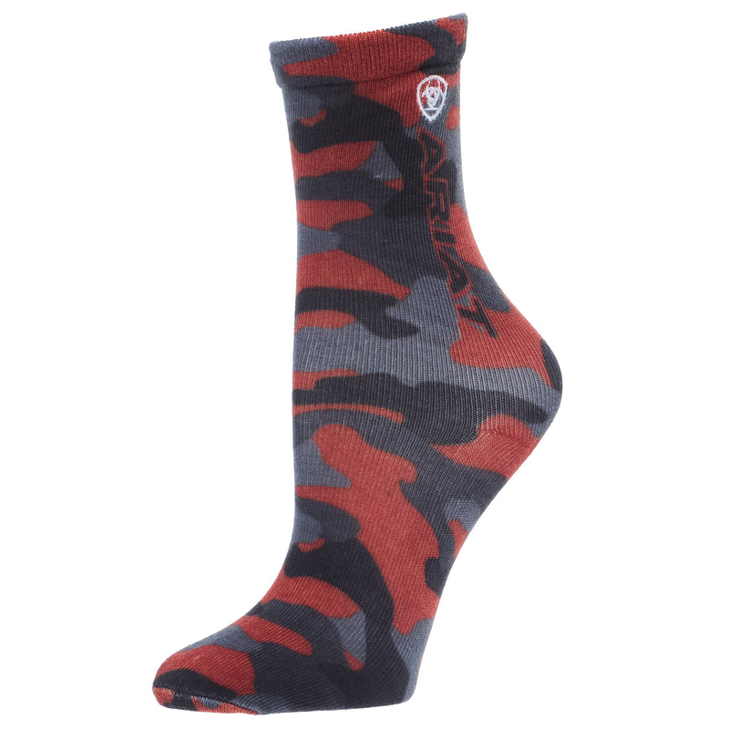 Ariat Kid`s Camo Black Graphic 2 Pack Crew Socks